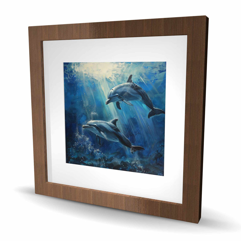 Dauphins turquoise avec passepoil mat pour la décoration intérieure