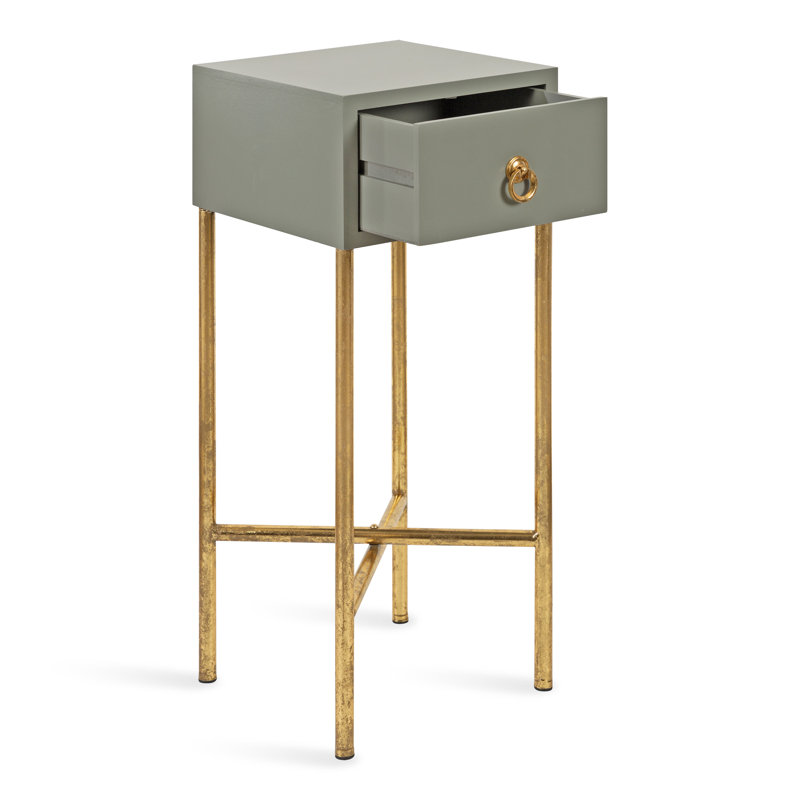 Jamie-Lee End Table with Storage, Gray