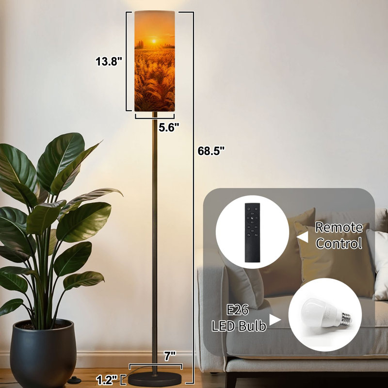 Lampe sur pied Golden Sunset Meadow Serene Meadow