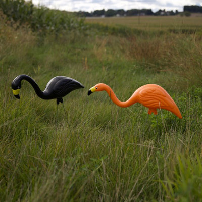 Spooky Spooky Halloween Flamingo Lawn Ornament Set