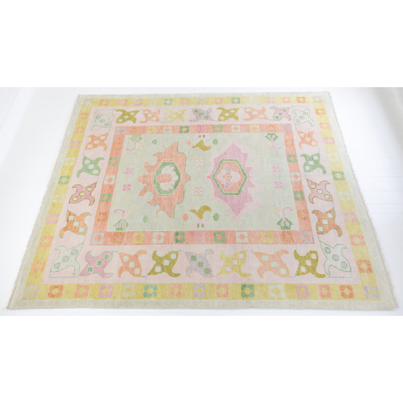 Hill Hand Knotted Wool Oriental Area Rug, Square 10'