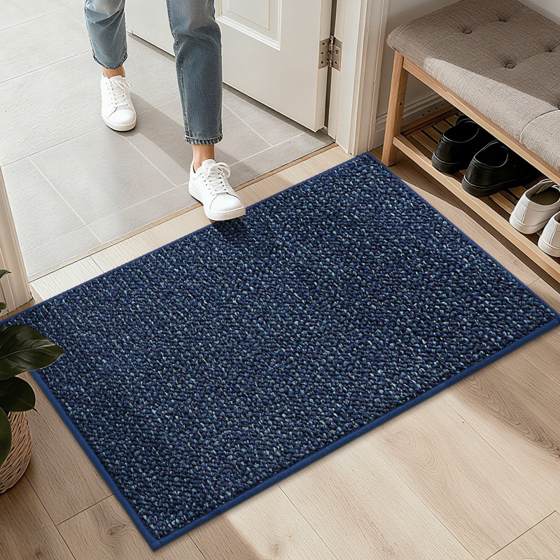 Non-Slip Indoor Doormat, 60cm W x 90cm L, Blue