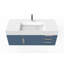 Meuble-lavabo mural simple 48 po avec comptoir à surface solide - base blanche, plateau blanc, poignées chromées-435453708-508761565-508816256