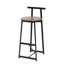 Ensemble de 3 tabourets de bar, hauteur comptoir. Noir et brun noyer Conception ergonomique confortable. Fabrication en métal, capacité de 220 lb. Polyvalent pour les espaces variés. Look moderne. Assemblage facile-1130324078