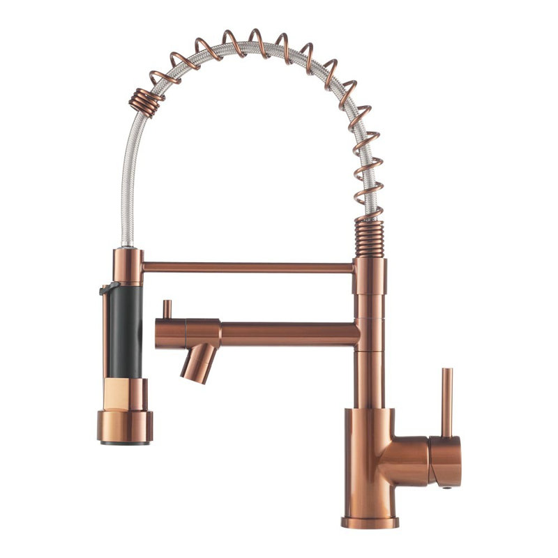 Belfry Kitchen Krokowski Pull Out Kitchen Faucet, Bronze