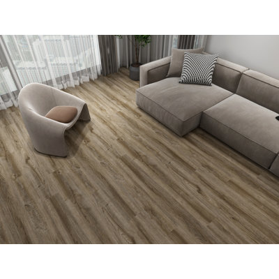 Planche de vinyle à texture de bois de 0,26 po d'épaisseur l 9 po x L 60 po Calais
