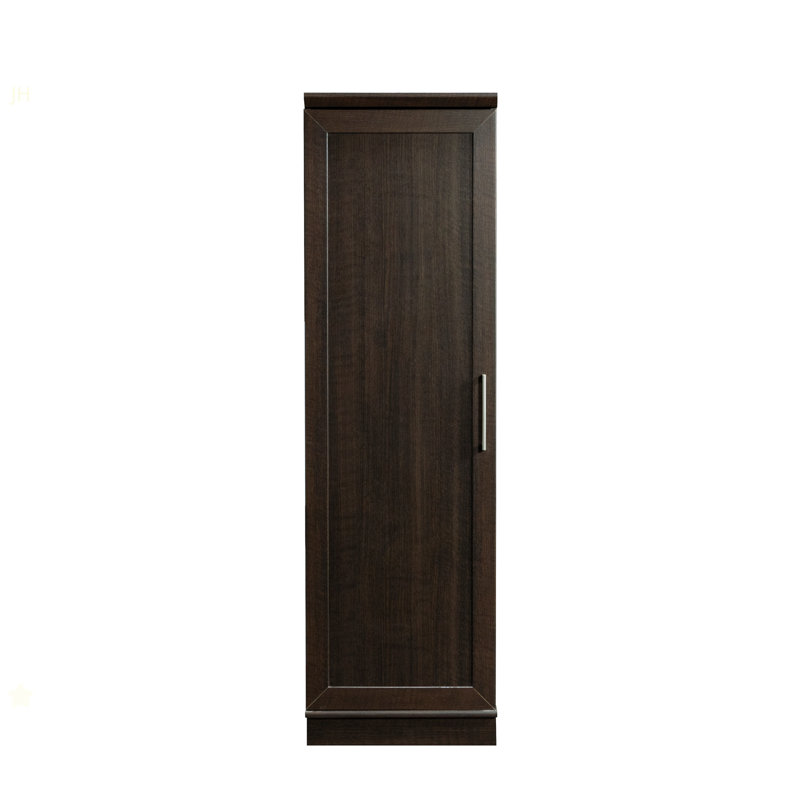Engineered Wood Contemporary Corner Storage Cabinet With 5 Shelves, Brown