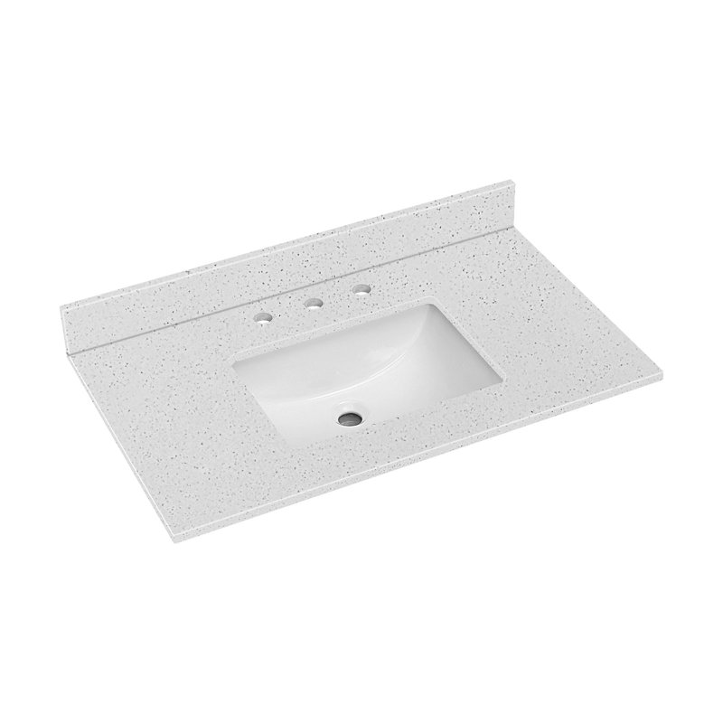 36 Quartz Material 1 Single Bathroom Vanity Top Yes Sink