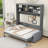 Queen Size Murphy Bed with Sofa Integration-431670219