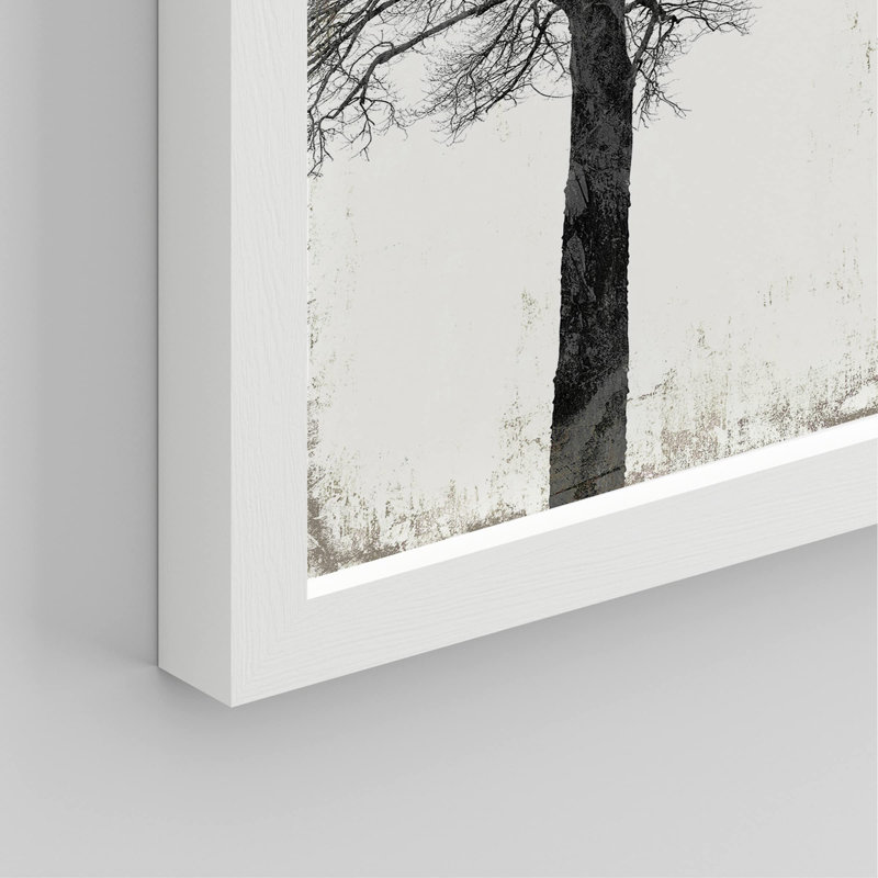 «Black and White Forest Tree Leaf Dandelion», reproduction imprimée sur papier, 4 pièces, Blanc, H 16 po x l 12 po