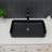 24"X13.5" Black Ceramic Rectangular Vessel Bathroom Sink