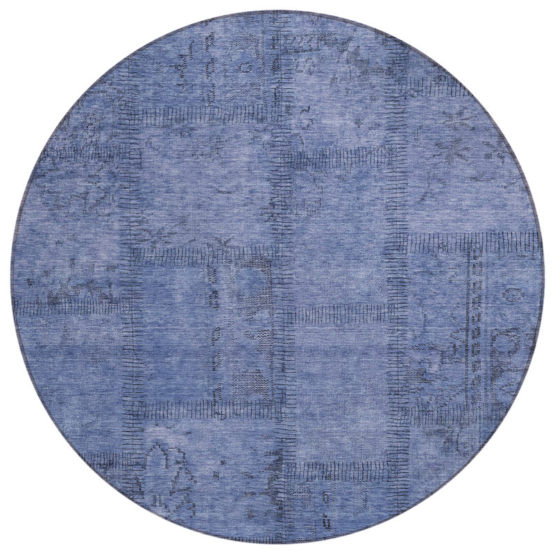 Tapis intérieur / extérieur Refat avec envers antidérapant, Rond 8 pi
