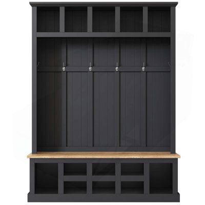 Versatile Modern Hall Tree with Multiple Storage Options and Stylish Design