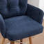 Swivel Upholstered Counter Stool with Solid Wood Frame-455983325