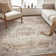 Soft Oriental Vintage Washable Distressed Area Rug - Beige