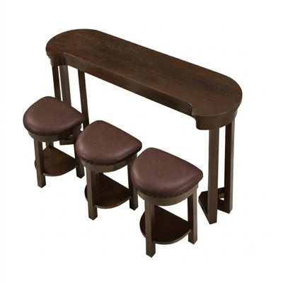 4 Piece Bar Table Set (Cherry)