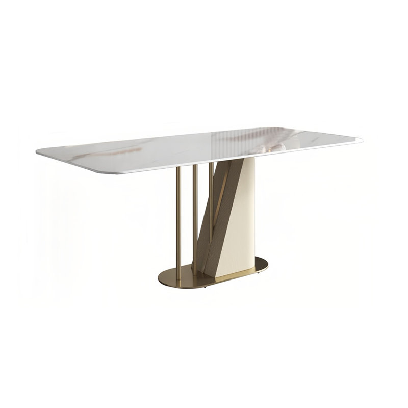 Modern simple rectangular household dining table, 29.52"H x 62.99"L x 31.49"W
