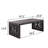 47.2" Solid Black Carved Wood Coffee Table