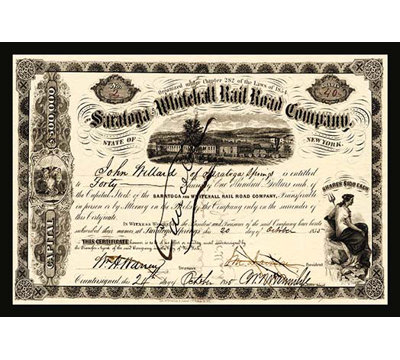 «Saratoga and Whitehall Railroad Company», souvenirs