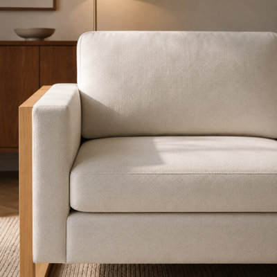 Veloria 79" Modern Upholstered 3-Seater Sofa with Solid Rubber Wood Legs, Foam Cushions and Reinforced Center Support for Living Room, Bedroom or Apartment