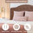 Button Tufted Upholstered Adjustable Full Size Headboard in Linen Fabric, Metal Legs-1612426510