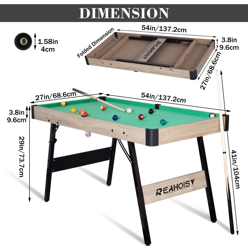 Table de billard portative RayChee, Vert