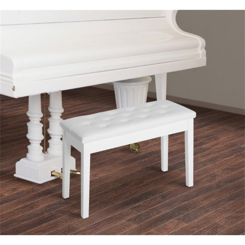Piano Bench, White