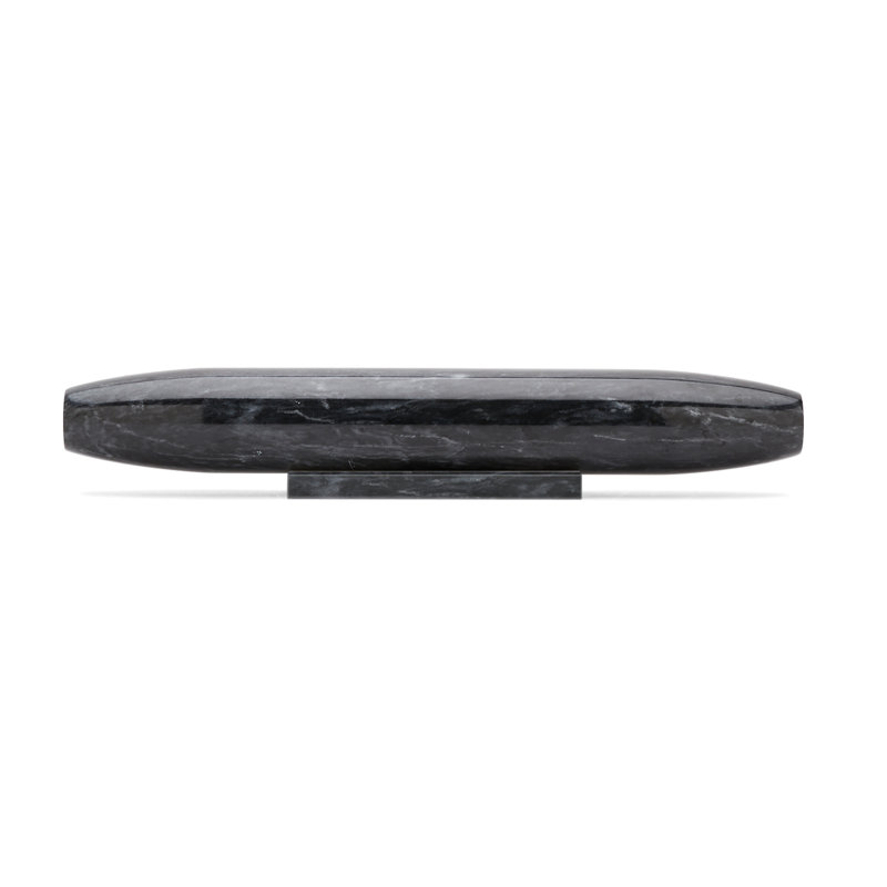Fox Run Brands Marble No Power Source Required / Manual French Rolling Pin, Black
