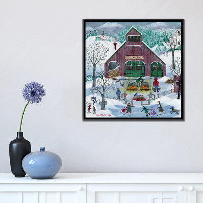 Le sirop d’érable enneigé et les patineurs glacés par Cheryl Bartley-impression d’art graphique