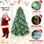 Arbre de Noël bleu de 8 pi avec 3308 pointes Pe +, conception à charnières pour une installation rapide et un affichage stable, assemblage de branche de support en métal, installation simple et rapide, base