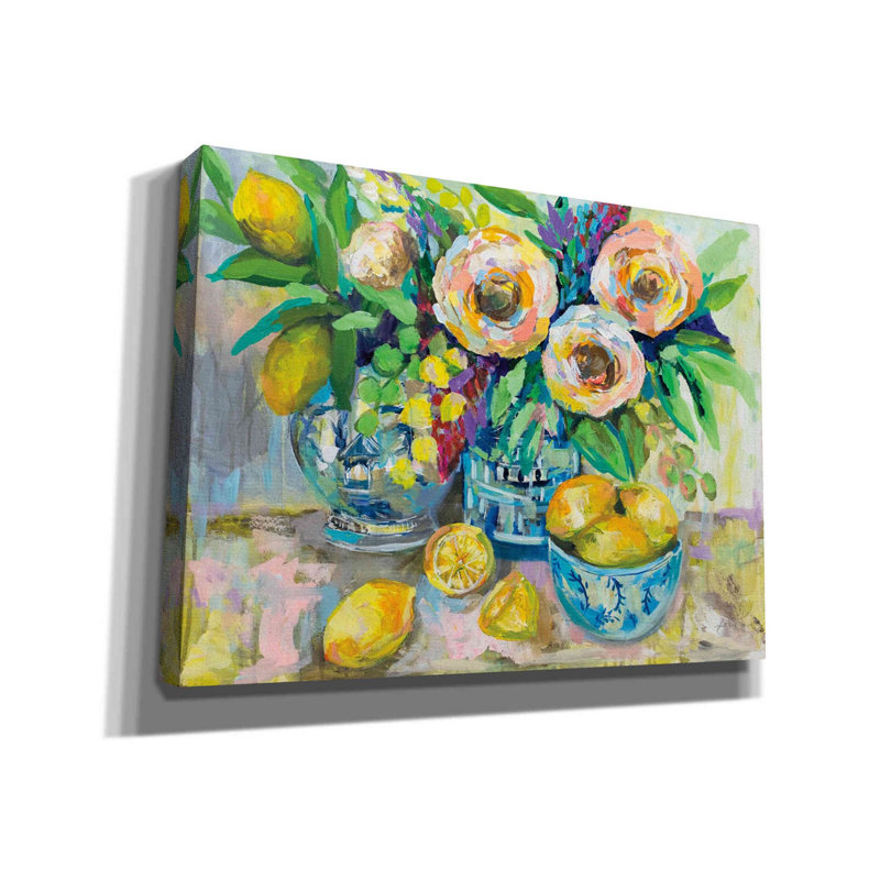 "Après-midi limonade" par Jeanette Vertentes, art mural sur toile, H 40 po x l 54 po x P 1,5 po