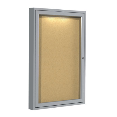 Enclosed Cabinet Cork Bulletin Board