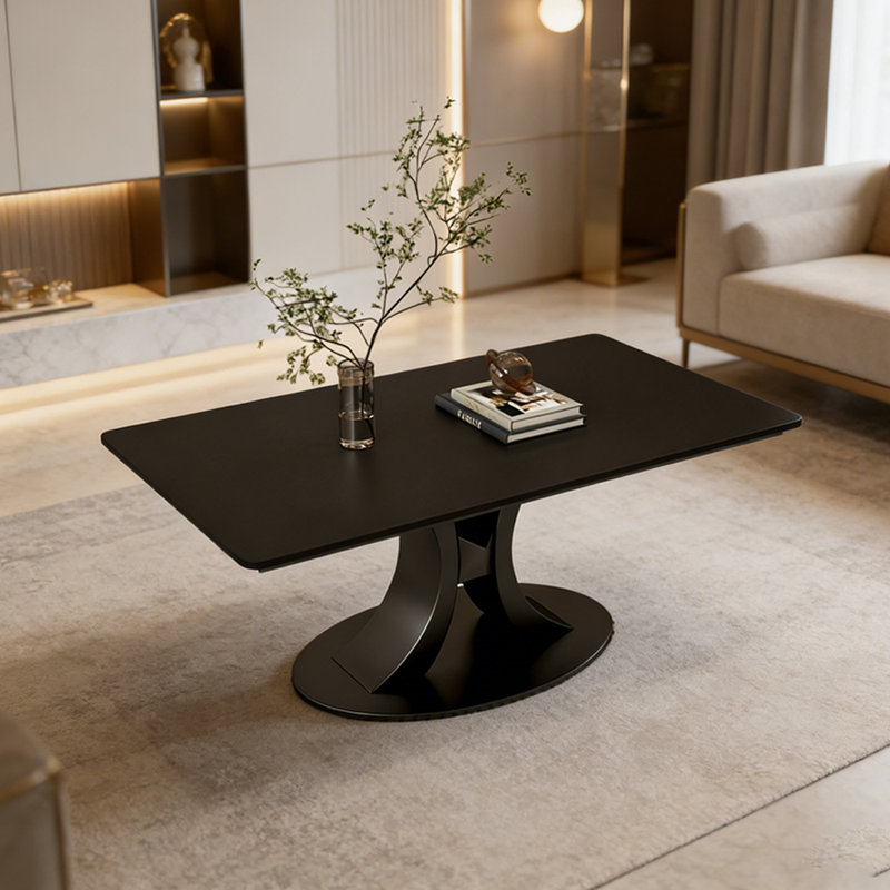 Table basse Home, Noir, H 17,71 po x L 51,18 po x l 27,55 po, Noir