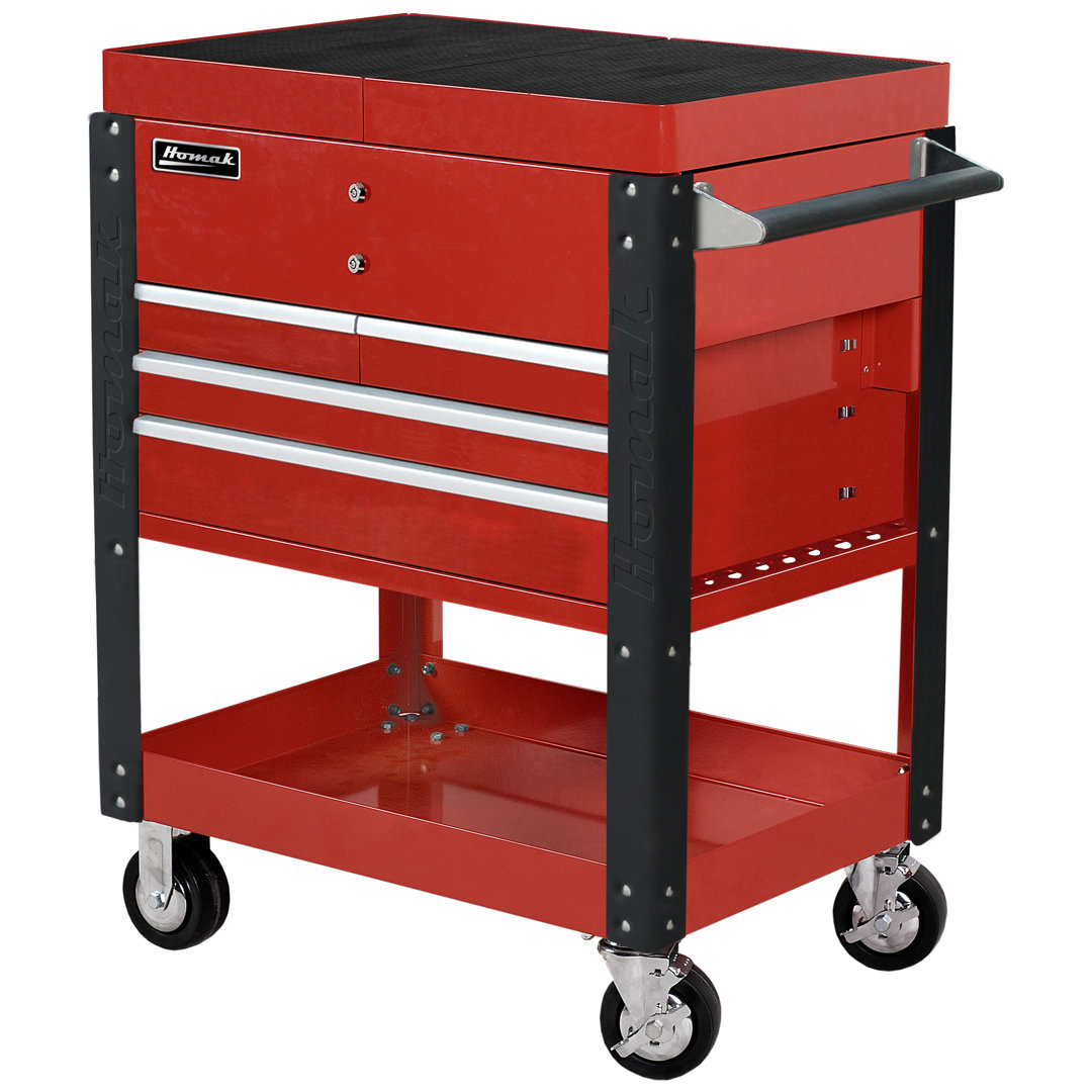 30.25'' W 5 -Drawer Steel Bottom Rollaway Chest with Wheels Homak