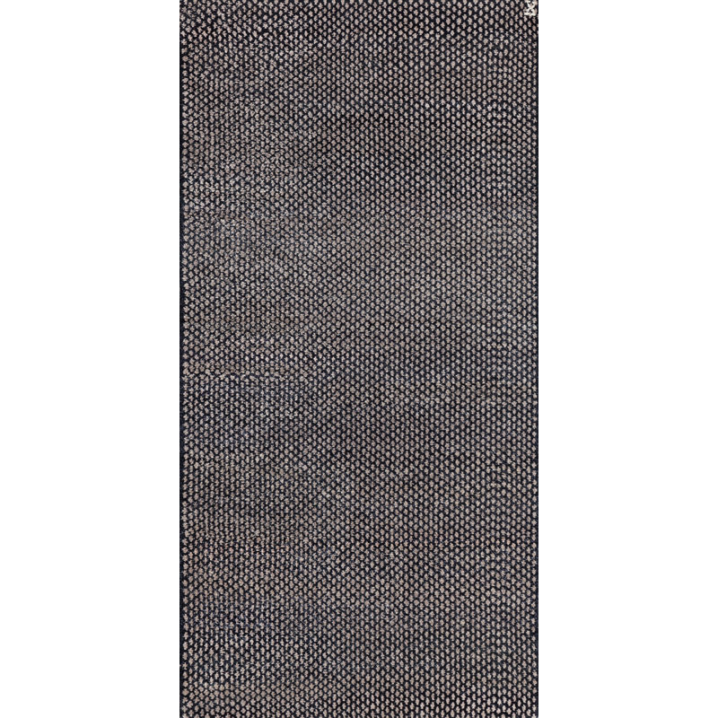 Contemporary Hand Knotted Polka Dots Area Rug in Ebony, Rectangle 5' x 7'