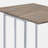 ACME Danson Accent Table, Weathered Oak & Chrome