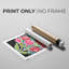 Bouquet de chorales florales - Impression sur toile seulement - NON-CADRE