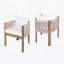 Chaise de salle à manger d'extérieur en bois, ensemble de 2