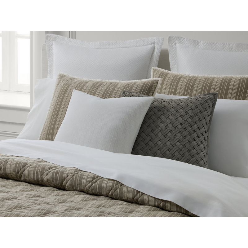 Suffield Lattice Throw Pillow In Grey, Gray