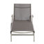  Chaise longue réglable en aluminium avec tissu en maille de nylon, sièges d'extérieur légers et durables pour la détente, meubles de patio élégants, gris (ensemble de 2)