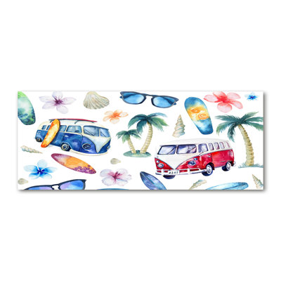 Surfing Symbols - Wrapped Canvas Print