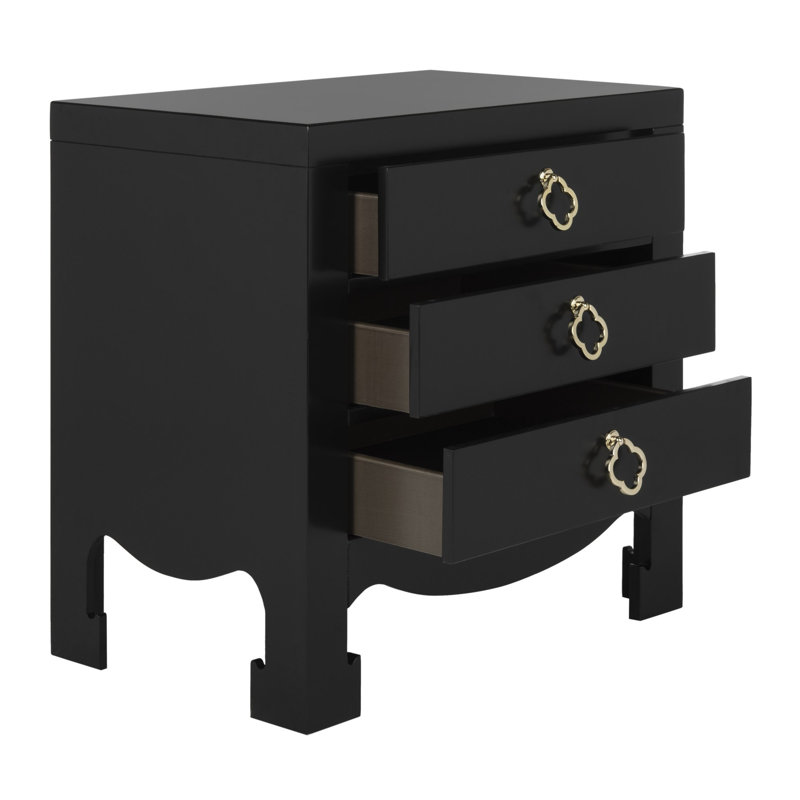 Velasco 28'' W Nightstand – Contemporary Transitional Design with Finished Back and Single Drawer, Black