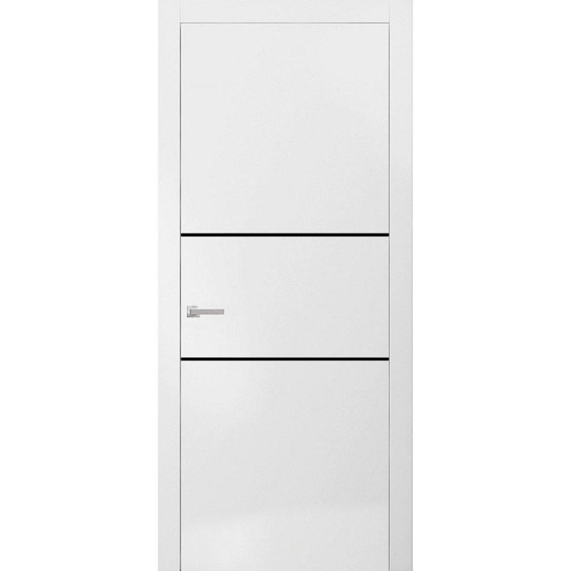 Porte intérieure moderne avec poignée | Planum 0014 | Garniture simple à panneau simple Regural | Salle de bain
