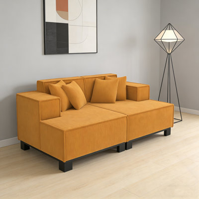 Chaise longue rembourrée avec 4 coussins