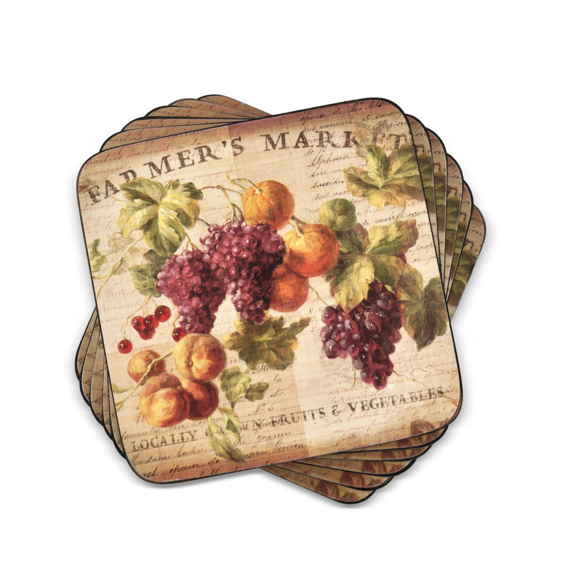 Pimpernel Abundant Fall Coasters 4"X 4"