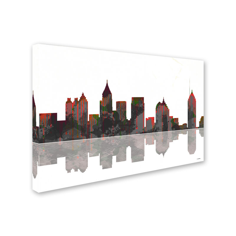 « atlanta georgia horizon », impression sur toile tendue, H 16 po x l 24 po x P 2 po