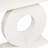 Console Table, 39 Inch White Rectangular Top, Geometric Flower Base