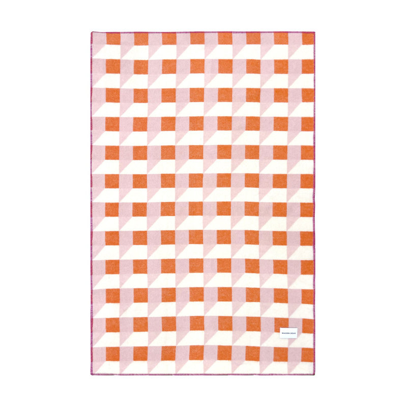 CUBICS Blanket, Pink/Brown