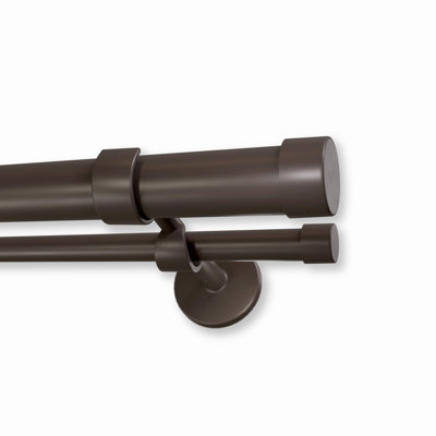 Cambria® Designer Series, diamètre supérieur de 1/8 po de qualité supérieure avec tringle arrière de 5/8 po, tringle à rideaux double non réglable, supports de designer