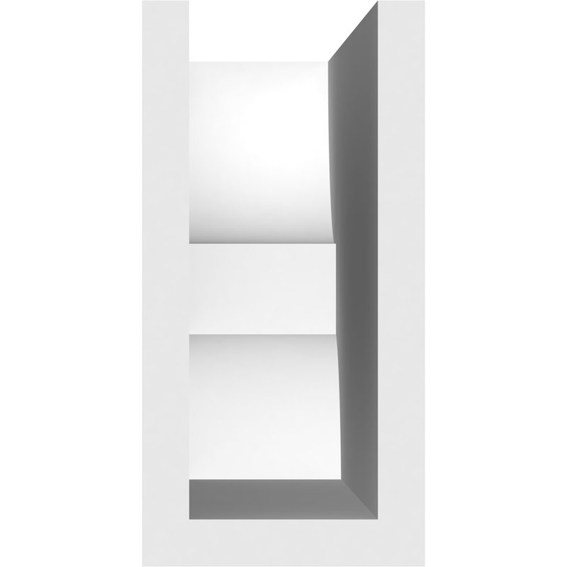 Queue de chevron standard en PVC de qualité architecturale Ridgewood, H 6 po x L 3 po x P 16 po